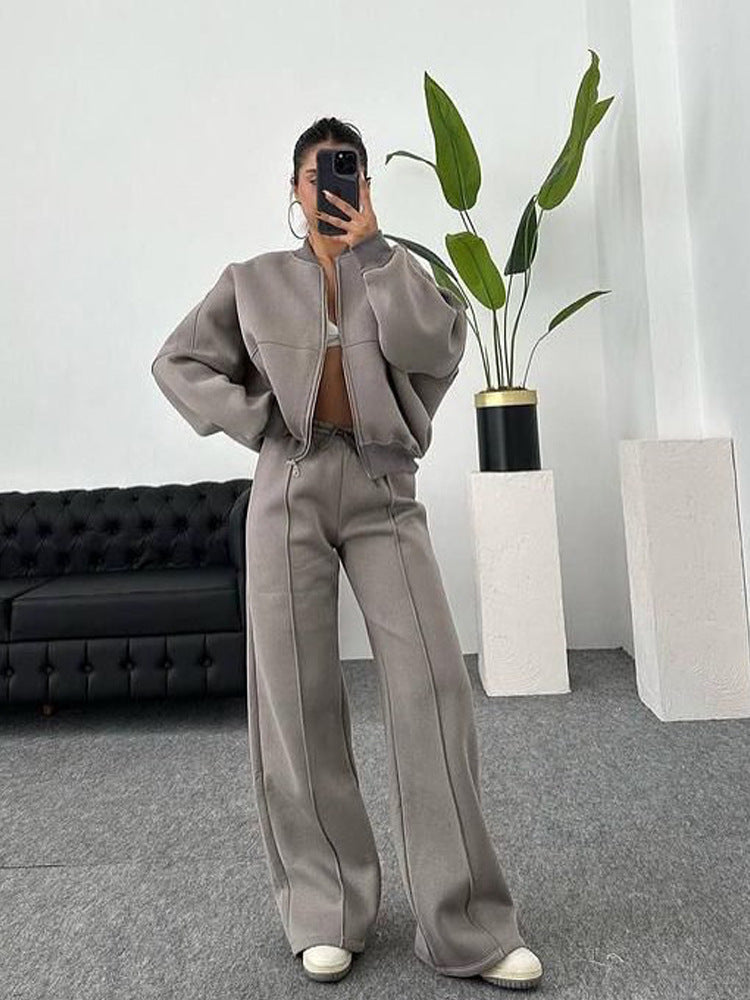 European-Inspired Longline Cardigan & High-Waist Trousers