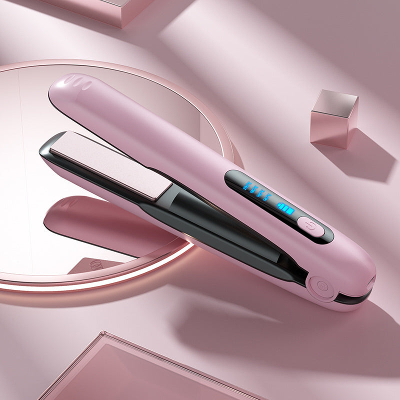 Wireless Flat Iron Hair Straightener & Curling Tool – USB Rechargeable, 5000mAh Battery, for Wet & Dry Hair