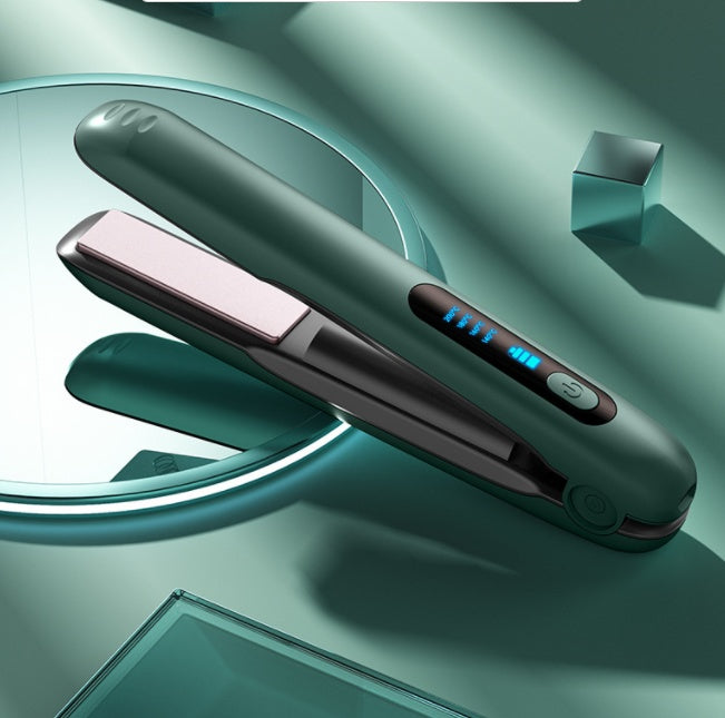 Wireless Flat Iron Hair Straightener & Curling Tool – USB Rechargeable, 5000mAh Battery, for Wet & Dry Hair