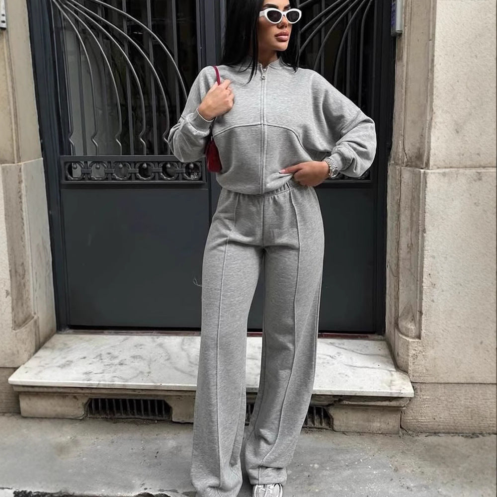 European-Inspired Longline Cardigan & High-Waist Trousers
