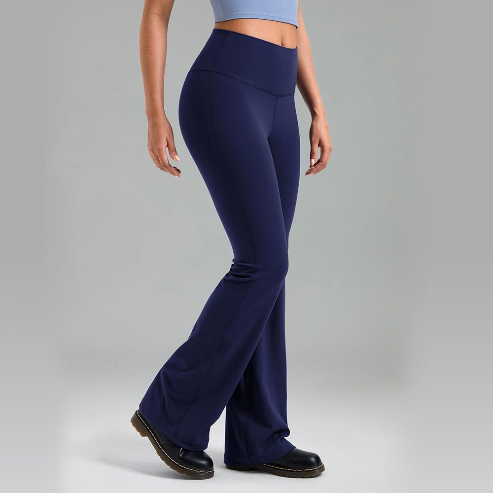 Skin-Friendly Flared Yoga Pants – High Waist Leisure & Sportswear