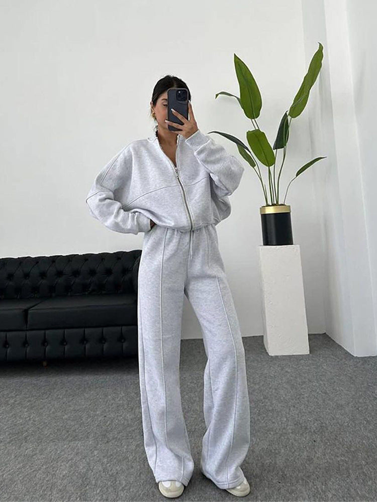 European-Inspired Longline Cardigan & High-Waist Trousers