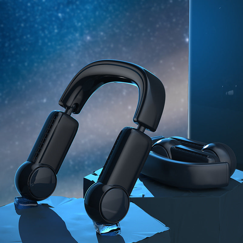 Portable Bladeless Neck Fan – USB Rechargeable Wearable Air Cooler