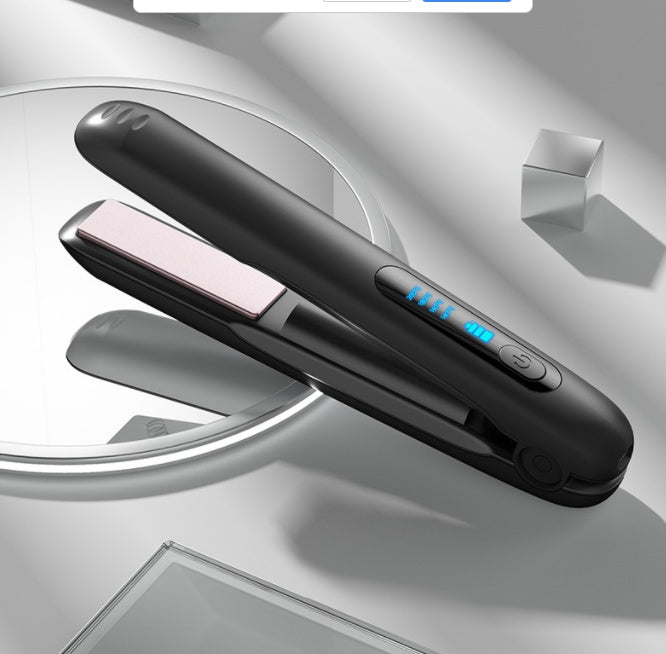 Wireless Flat Iron Hair Straightener & Curling Tool – USB Rechargeable, 5000mAh Battery, for Wet & Dry Hair