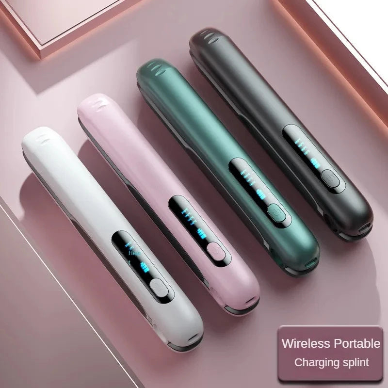 Wireless Flat Iron Hair Straightener & Curling Tool – USB Rechargeable, 5000mAh Battery, for Wet & Dry Hair
