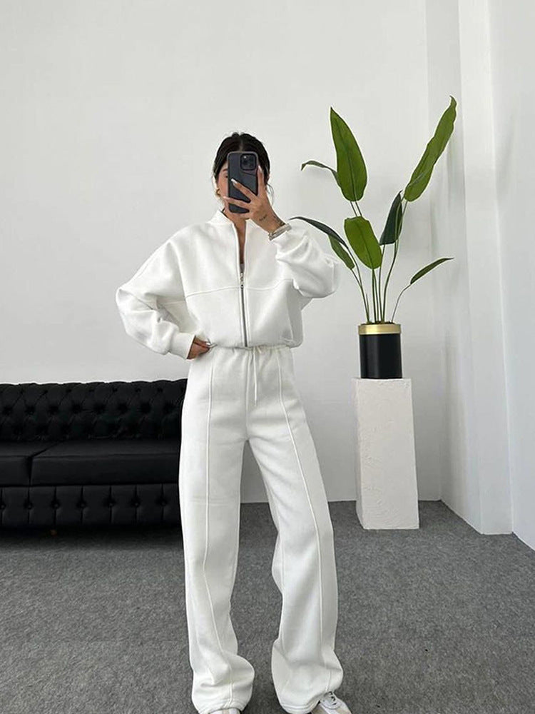 European-Inspired Longline Cardigan & High-Waist Trousers