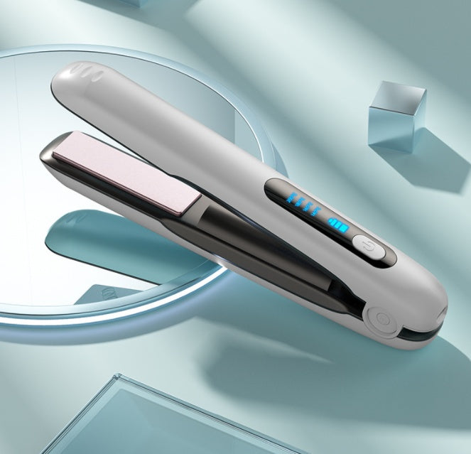Wireless Flat Iron Hair Straightener & Curling Tool – USB Rechargeable, 5000mAh Battery, for Wet & Dry Hair