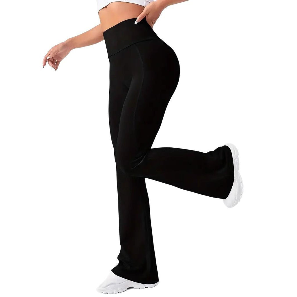 Skin-Friendly Flared Yoga Pants – High Waist Leisure & Sportswear