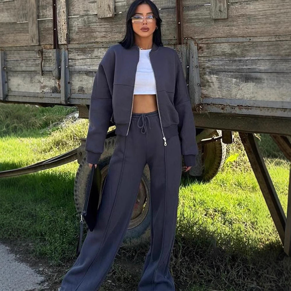 European-Inspired Longline Cardigan & High-Waist Trousers