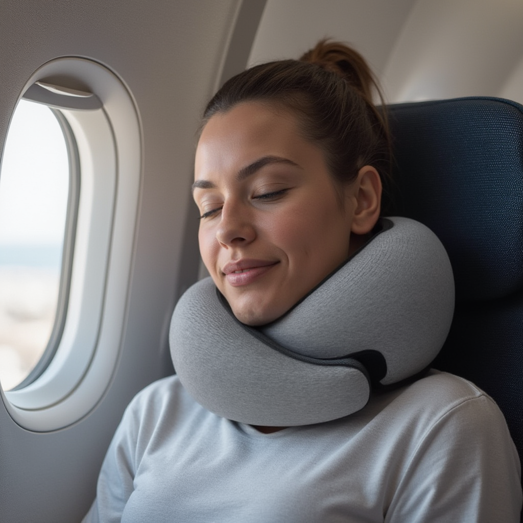 Premium U-shape Soft Memory Foam Travel Neck Pillow