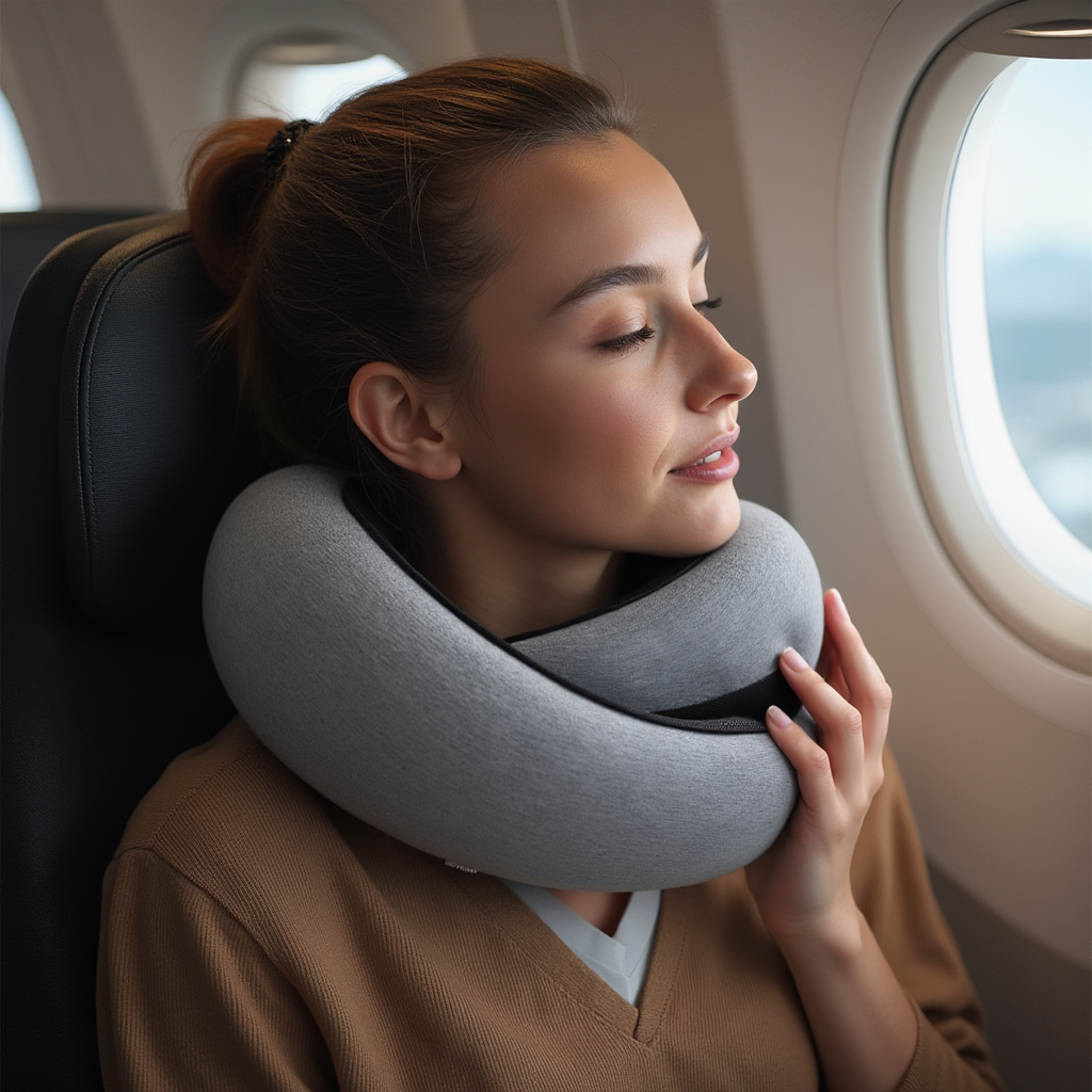 Premium U-shape Soft Memory Foam Travel Neck Pillow