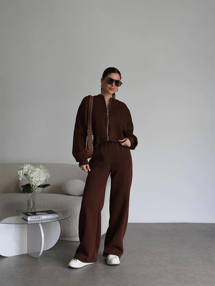 European-Inspired Longline Cardigan & High-Waist Trousers