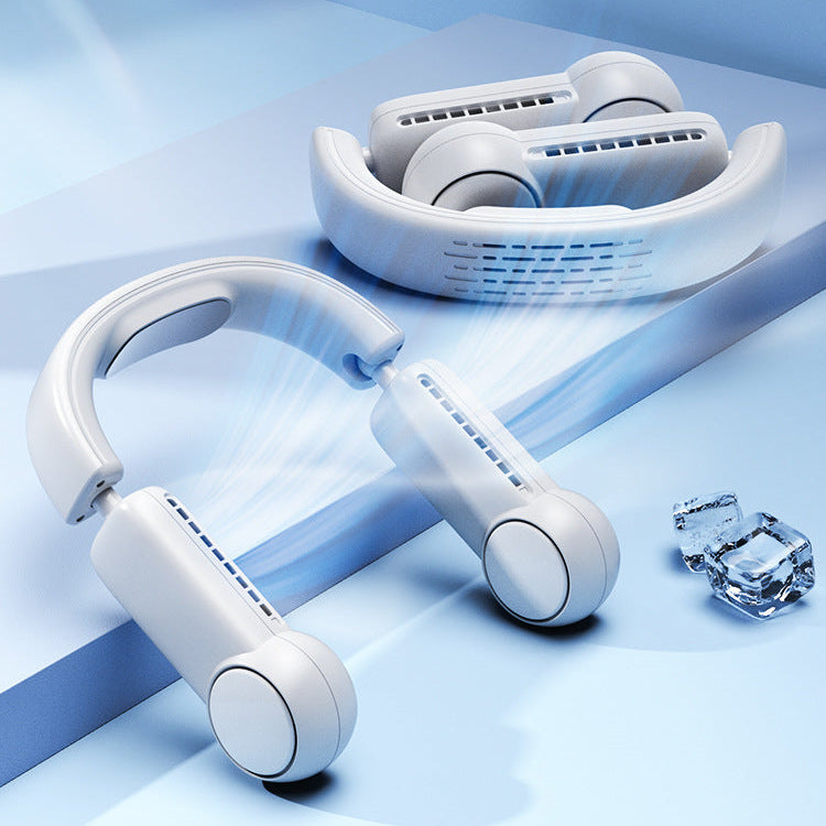 Portable Bladeless Neck Fan – USB Rechargeable Wearable Air Cooler