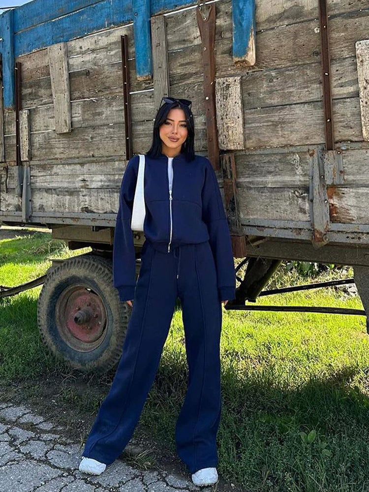 European-Inspired Longline Cardigan & High-Waist Trousers