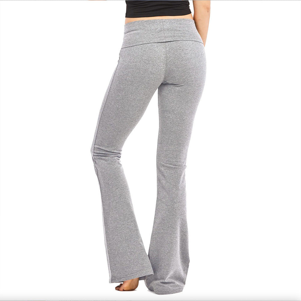 Skin-Friendly Flared Yoga Pants – High Waist Leisure & Sportswear